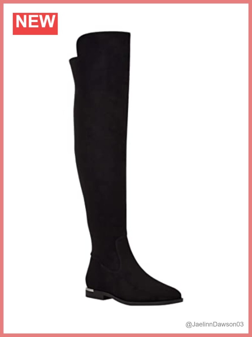 Over-the-Knee Faux Suede Boots with Inside Zipper Closure
